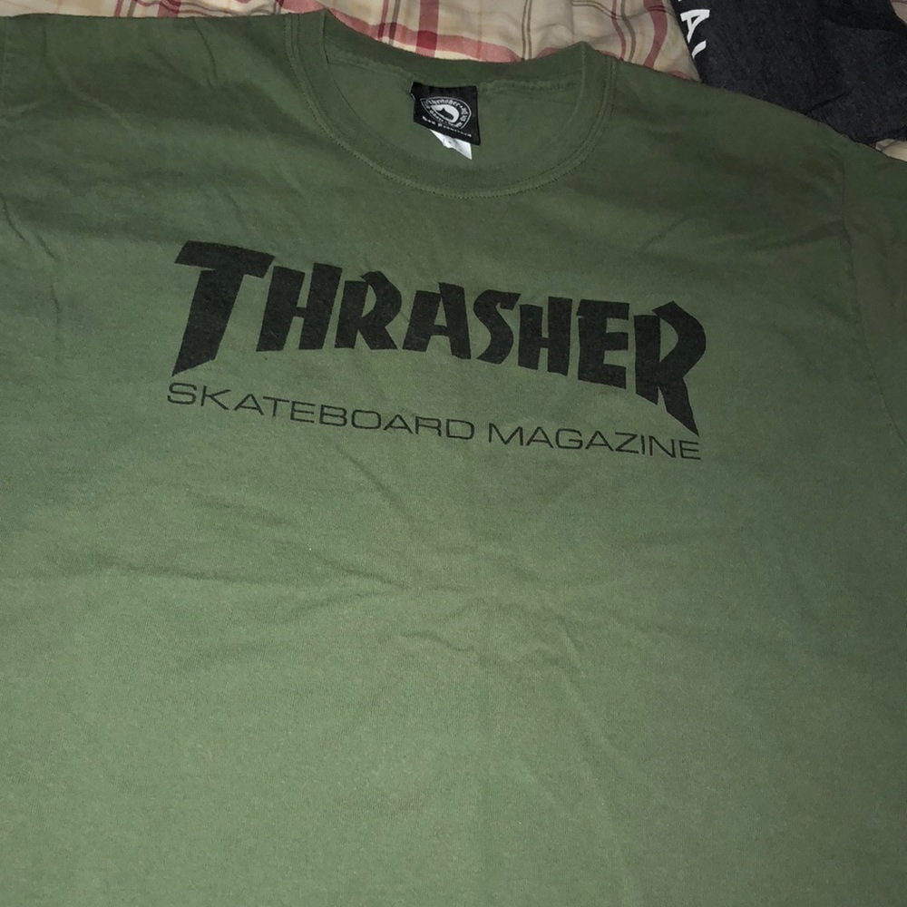 Thrasher Olive Green Tee